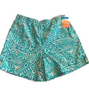 Columbia Green and White Athletic Shorts for Active Comfort